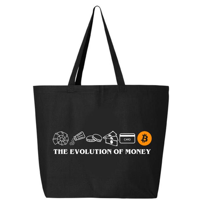 The Evolution Of Money Bitcoin Crypto 25L Jumbo Tote