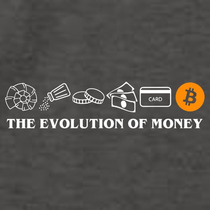 The Evolution Of Money Bitcoin Crypto Vector Backpack