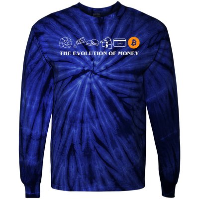 The Evolution Of Money Bitcoin Crypto Tie-Dye Long Sleeve Shirt