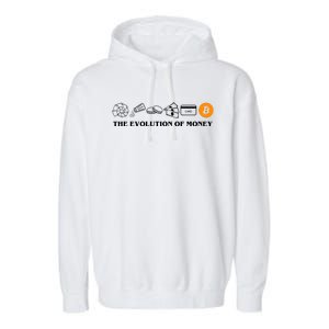 The Evolution Of Money Bitcoin Crypto Garment-Dyed Fleece Hoodie