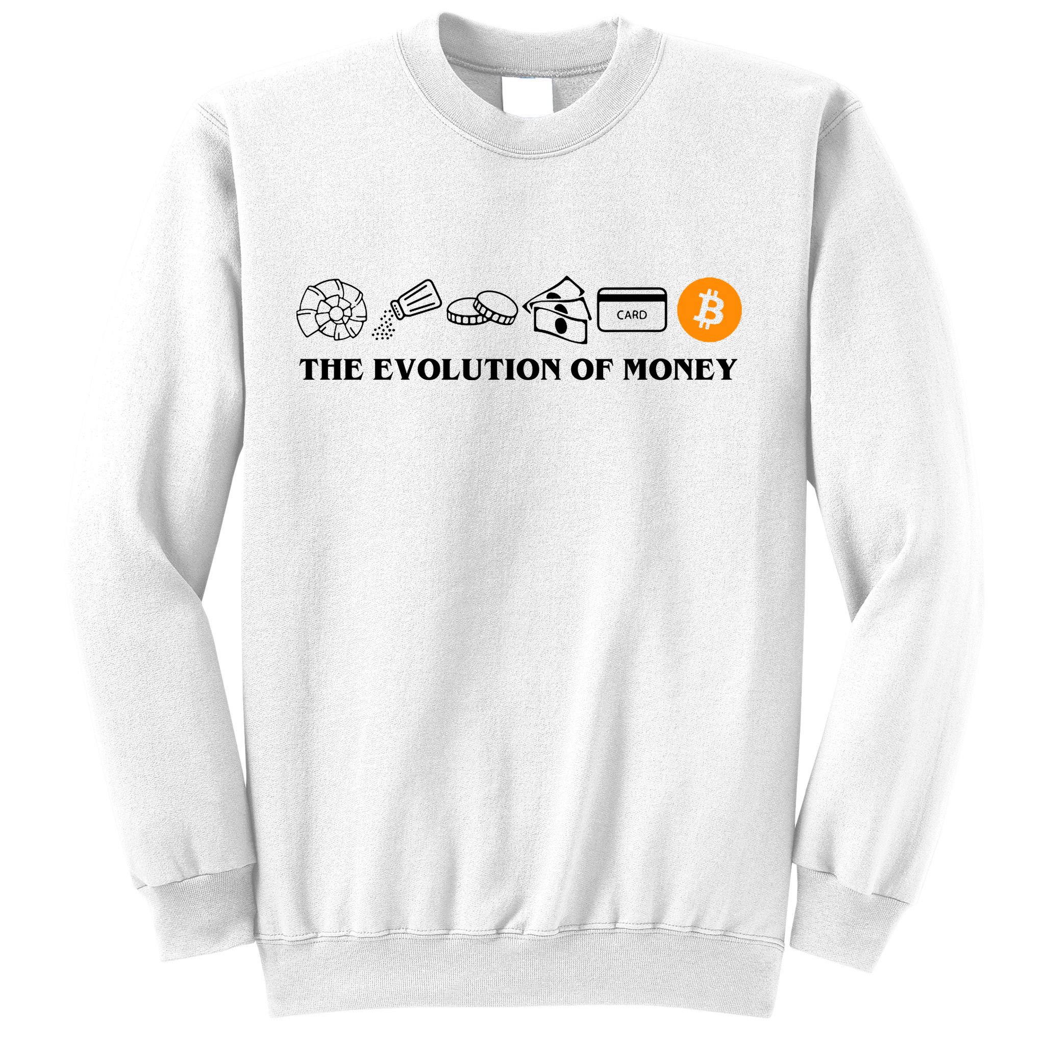 The Evolution Of Money Bitcoin Crypto Sweatshirt