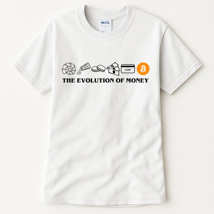 The Evolution Of Money Bitcoin Crypto Tall T-Shirt