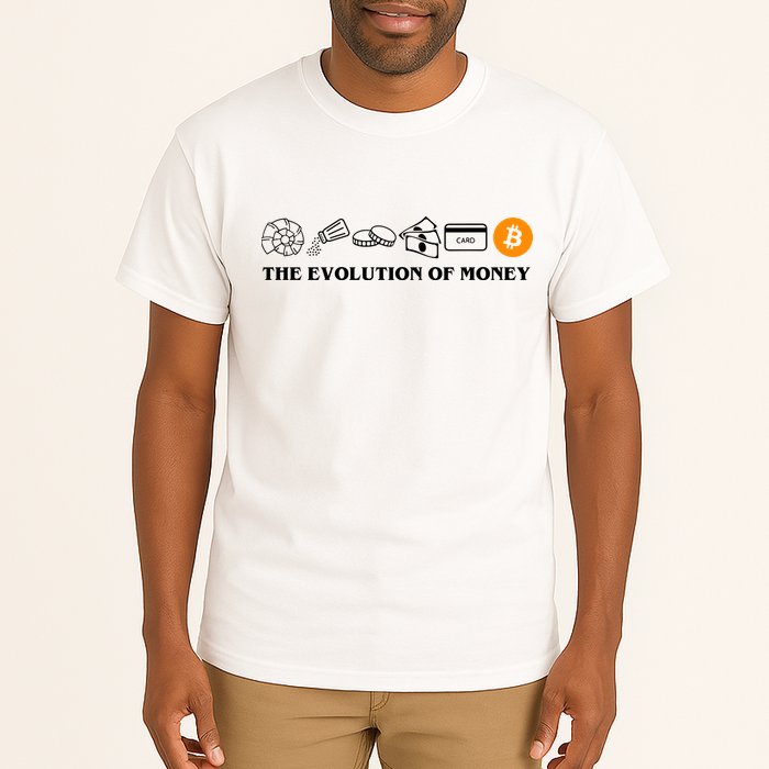 The Evolution Of Money Bitcoin Crypto Tall T-Shirt