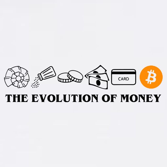The Evolution Of Money Bitcoin Crypto V-Neck T-Shirt