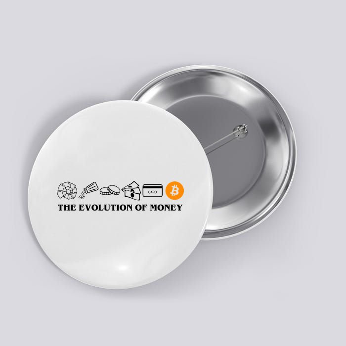 The Evolution Of Money Bitcoin Crypto Button