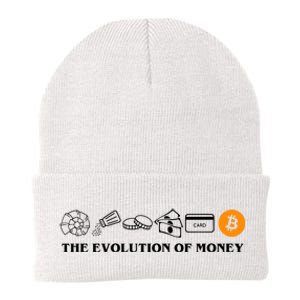 The Evolution Of Money Bitcoin Crypto Knit Cap Winter Beanie