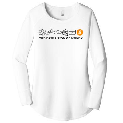 The Evolution Of Money Bitcoin Crypto Women's Perfect Tri Tunic Long Sleeve Shirt