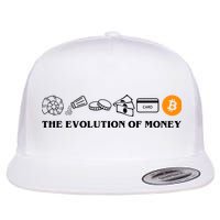 The Evolution Of Money Bitcoin Crypto Flat Bill Trucker Hat