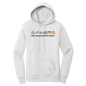 The Evolution Of Money Bitcoin Crypto Women's Pullover Hoodie