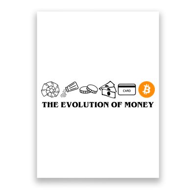 The Evolution Of Money Bitcoin Crypto Poster