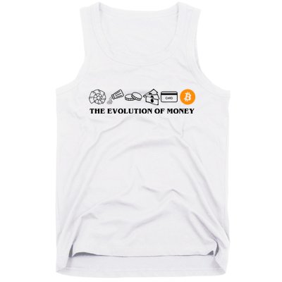 The Evolution Of Money Bitcoin Crypto Tank Top