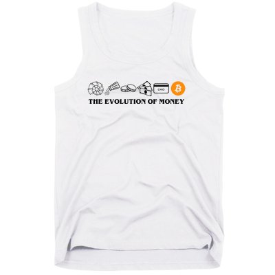 The Evolution Of Money Bitcoin Crypto Tank Top