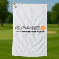 The Evolution Of Money Bitcoin Crypto Golf Towel