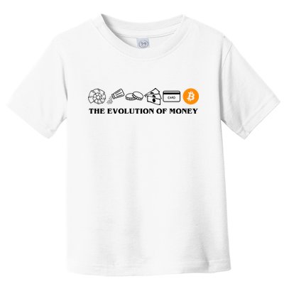 The Evolution Of Money Bitcoin Crypto Toddler T-Shirt