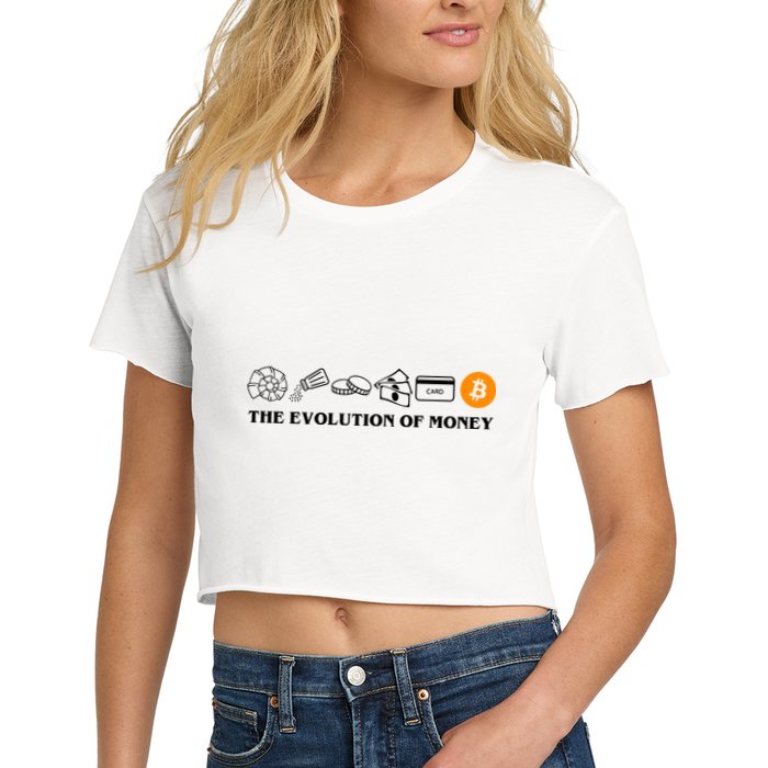 The Evolution Of Money Bitcoin Crypto Crop Top