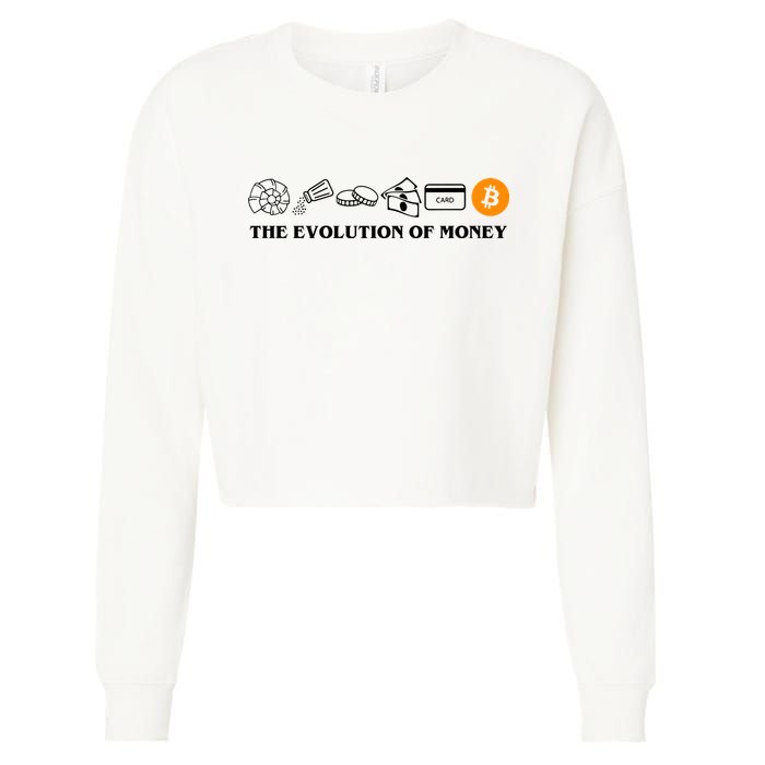 The Evolution Of Money Bitcoin Crypto Cropped Pullover Crew