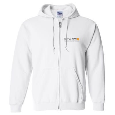 The Evolution Of Money Bitcoin Crypto Full Zip Hoodie