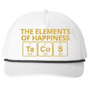 The Elements Of Happiness Taco Lover Snapback Five-Panel Rope Hat