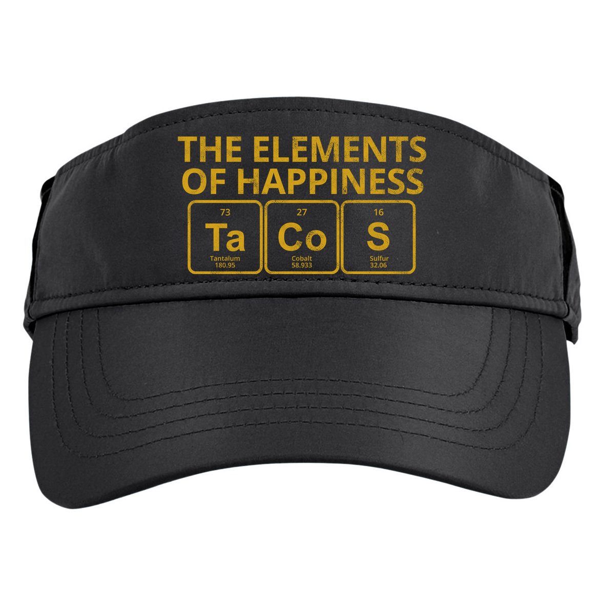 The Elements Of Happiness Taco Lover Adult Drive Performance Visor