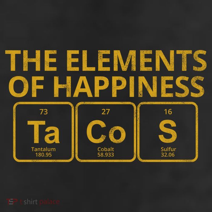The Elements Of Happiness Taco Lover 11oz C Handle Ceramic Mug