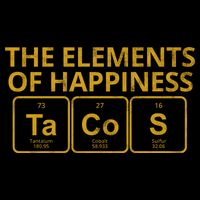 The Elements Of Happiness Taco Lover Drawstring Bag