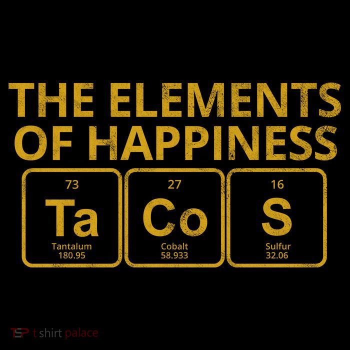 The Elements Of Happiness Taco Lover Drawstring Bag