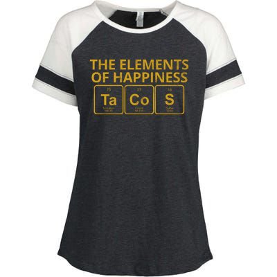 The Elements Of Happiness Taco Lover Enza Ladies Jersey Colorblock Tee