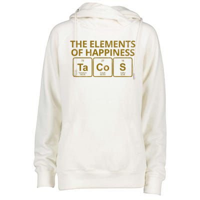 The Elements Of Happiness Taco Lover Womens Funnel Neck Pullover Hood