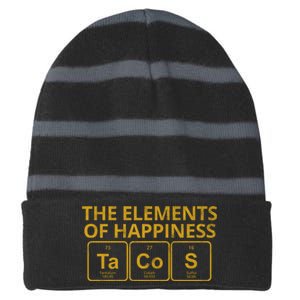 The Elements Of Happiness Taco Lover Striped Beanie with Solid Band