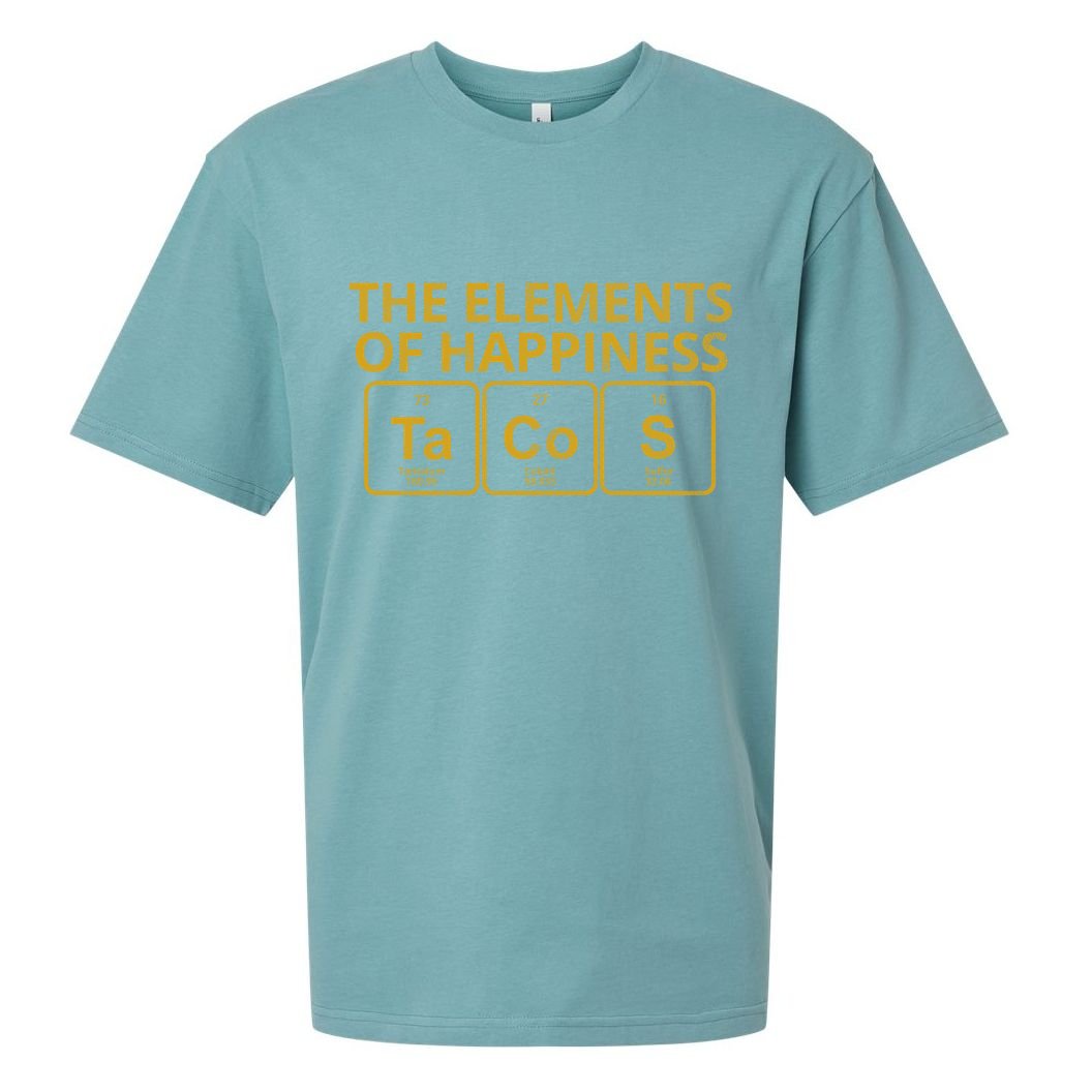 The Elements Of Happiness Taco Lover Sueded Cloud Jersey T-Shirt