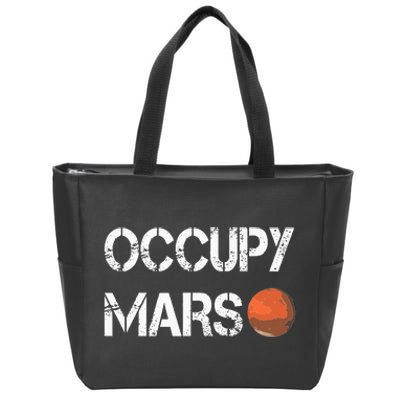 The Explorer Occupy Mars Space Zip Tote Bag