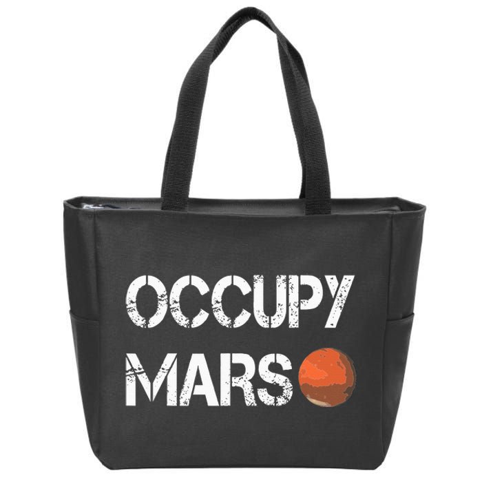 The Explorer Occupy Mars Space Zip Tote Bag