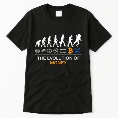 The Evolution Of Money Funny Bitcoin Ripple Xrp To The Moon Tall T-Shirt