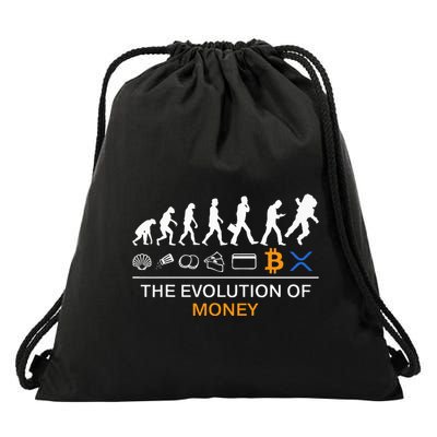 The Evolution Of Money Funny Bitcoin Ripple Xrp To The Moon Drawstring Bag