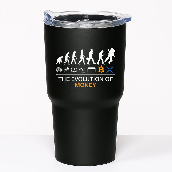 The Evolution Of Money Funny Bitcoin Ripple Xrp To The Moon Tumbler