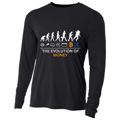 The Evolution Of Money Funny Bitcoin Ripple Xrp To The Moon Cooling Performance Long Sleeve Crew