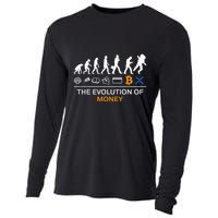The Evolution Of Money Funny Bitcoin Ripple Xrp To The Moon Cooling Performance Long Sleeve Crew