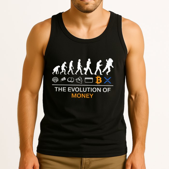 The Evolution Of Money Funny Bitcoin Ripple Xrp To The Moon Tank Top