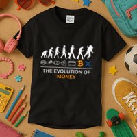 The Evolution Of Money Funny Bitcoin Ripple Xrp To The Moon Kids T-Shirt