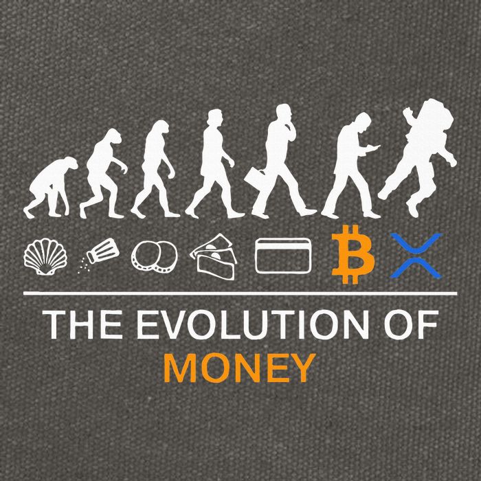 The Evolution Of Money Funny Bitcoin Ripple Xrp To The Moon Cotton Canvas Backpack