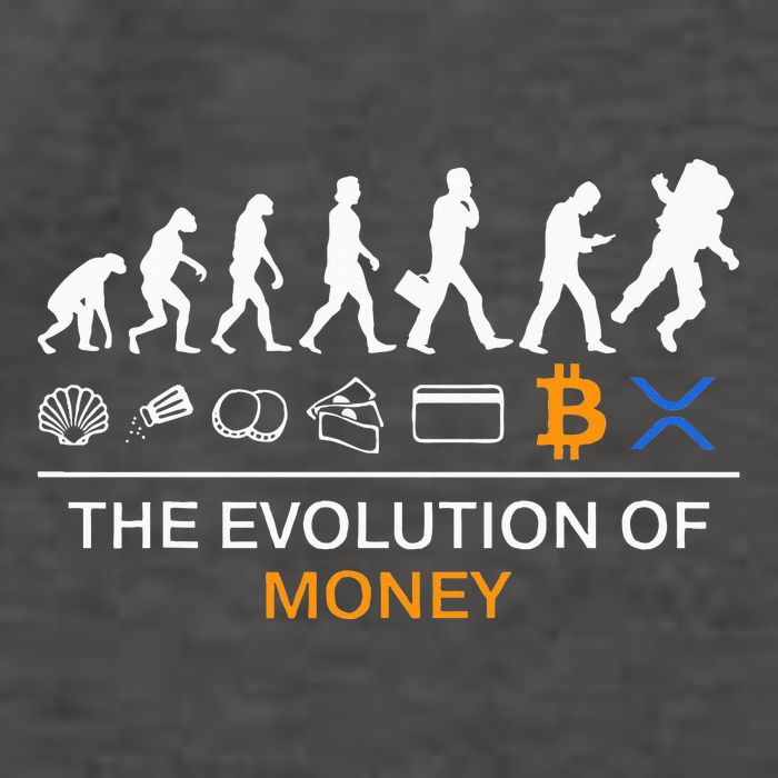 The Evolution Of Money Funny Bitcoin Ripple Xrp To The Moon Vector Backpack