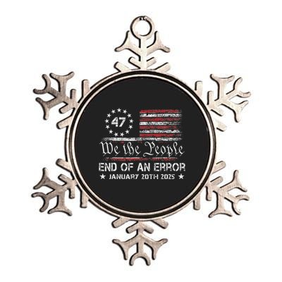The End Of An Error January 20th 2025 Trump Inauguration Day Metallic Star Ornament