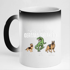 The Evolution Of A German Shepherd Dog Owner 11oz Black Color Changing Mug