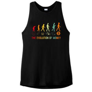 The Evolution Of Money Bitcoin Btc Crypto Cryptocurrency Ladies PosiCharge Tri-Blend Wicking Tank