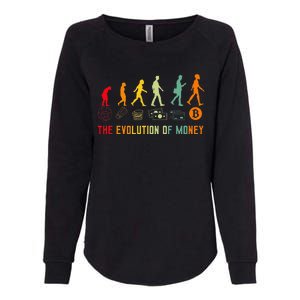 The Evolution Of Money Bitcoin Btc Crypto Cryptocurrency Womens California Wash Sweatshirt