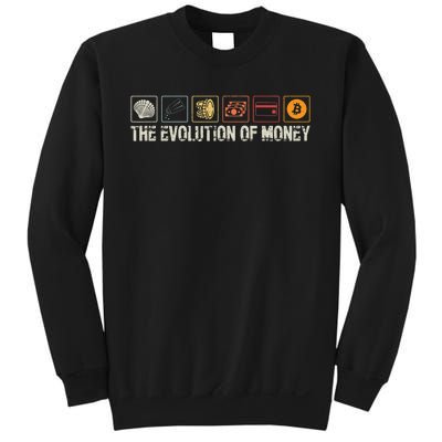 The Evolution Of Money Bitcoin Businessman Cryptocurrency Sweatshirt