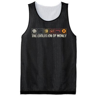 The Evolution Of Money Bitcoin Businessman Cryptocurrency Mesh Reversible Basketball Jersey Tank