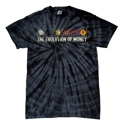 The Evolution Of Money Bitcoin Businessman Cryptocurrency Tie-Dye T-Shirt