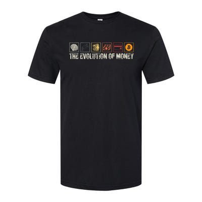 The Evolution Of Money Bitcoin Businessman Cryptocurrency Softstyle CVC T-Shirt