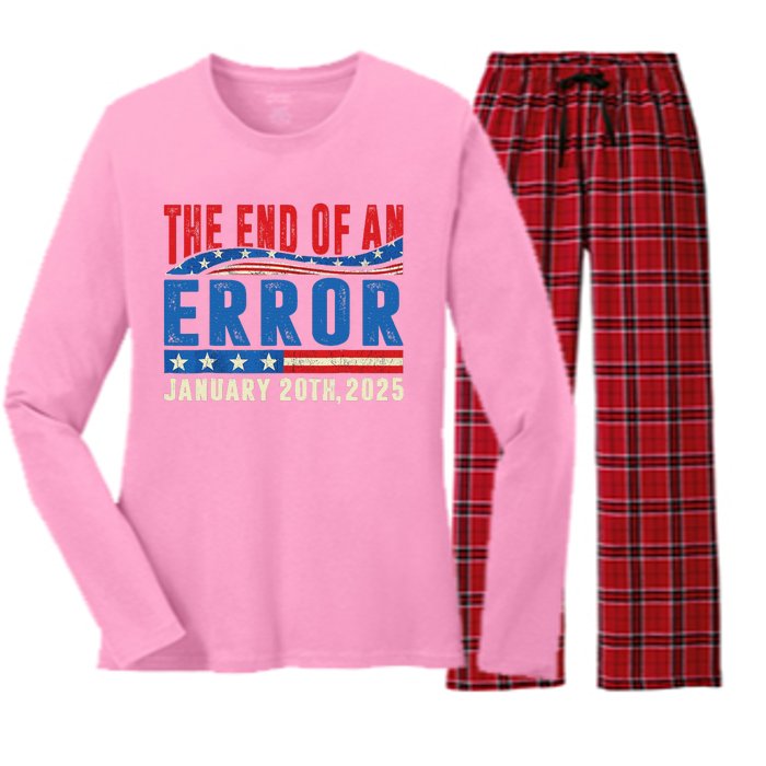 The End Of An Error January 20th 2025 Women's Long Sleeve Flannel Pajama Set 